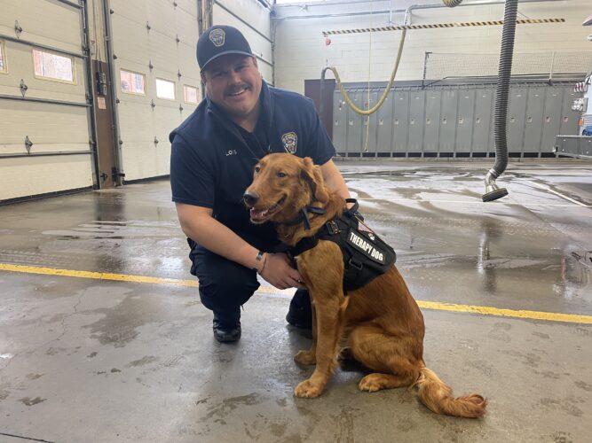 Wheeling Fire Department Introduces Set of Paws to Squad